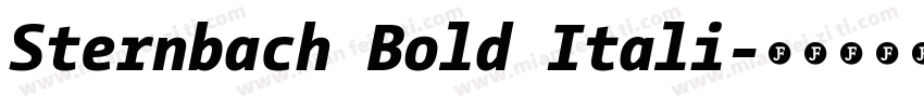 Sternbach Bold Itali字体转换